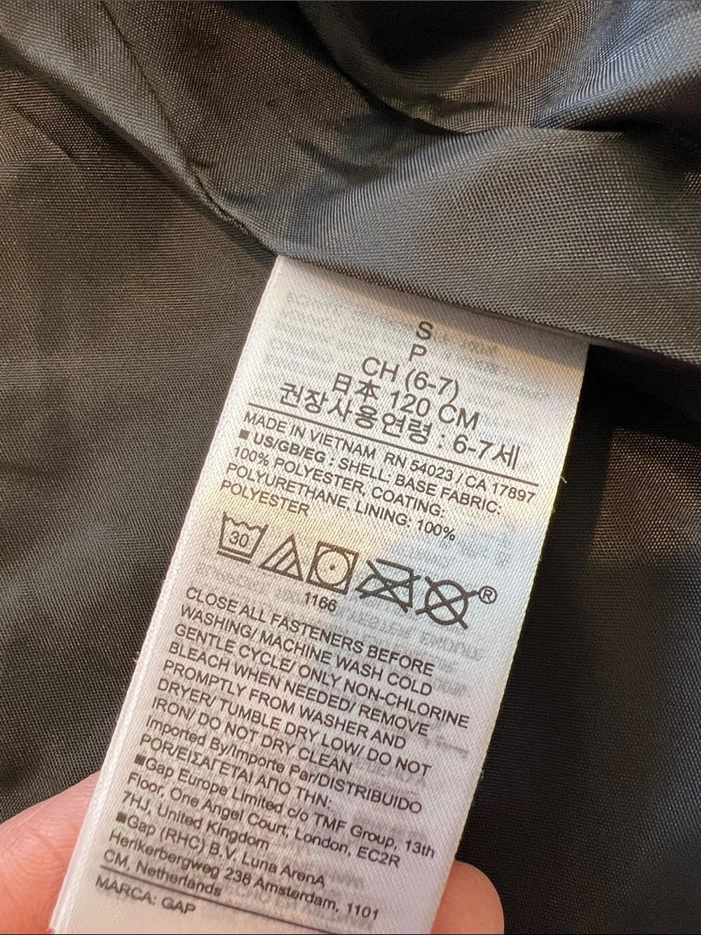 🕷️ GAP Black Faux Leather Moto Jacket - Size Small - Kid